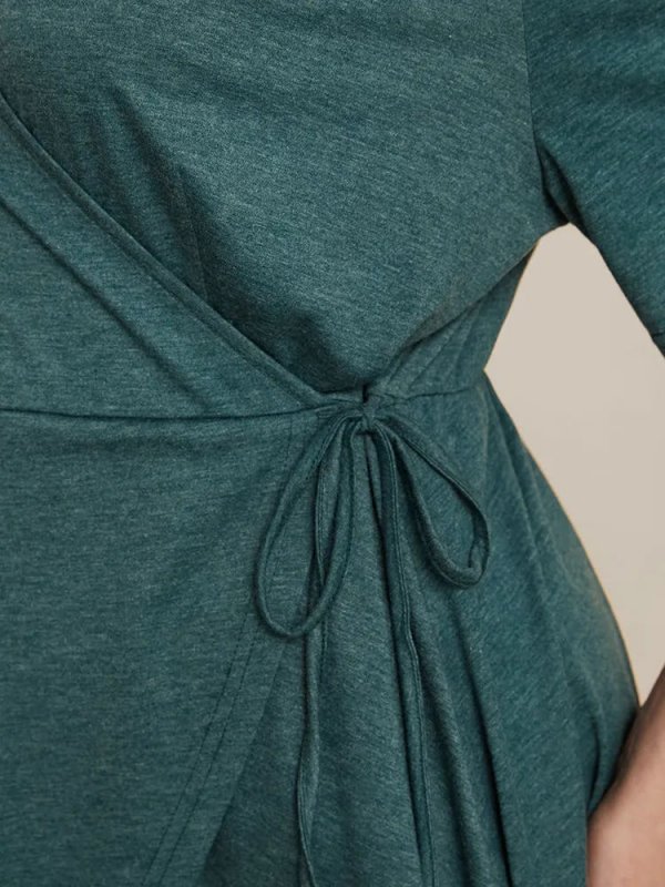 Solid Button V Neck Ruffles Blouse