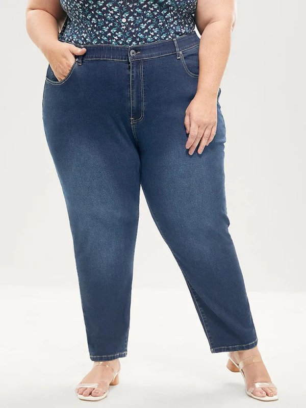 Skinny Very Stretchy High Rise Dark Wash Gap Proof Jeans