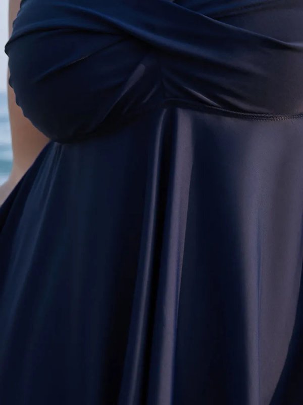 Striped Contrast Dolman Sleeve V Neck T-shirt