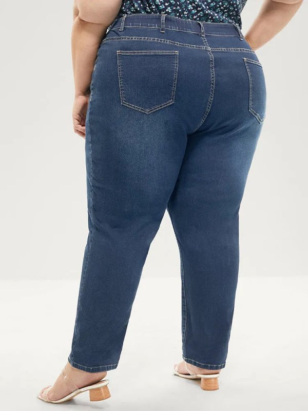 Skinny Very Stretchy High Rise Dark Wash Gap Proof Jeans