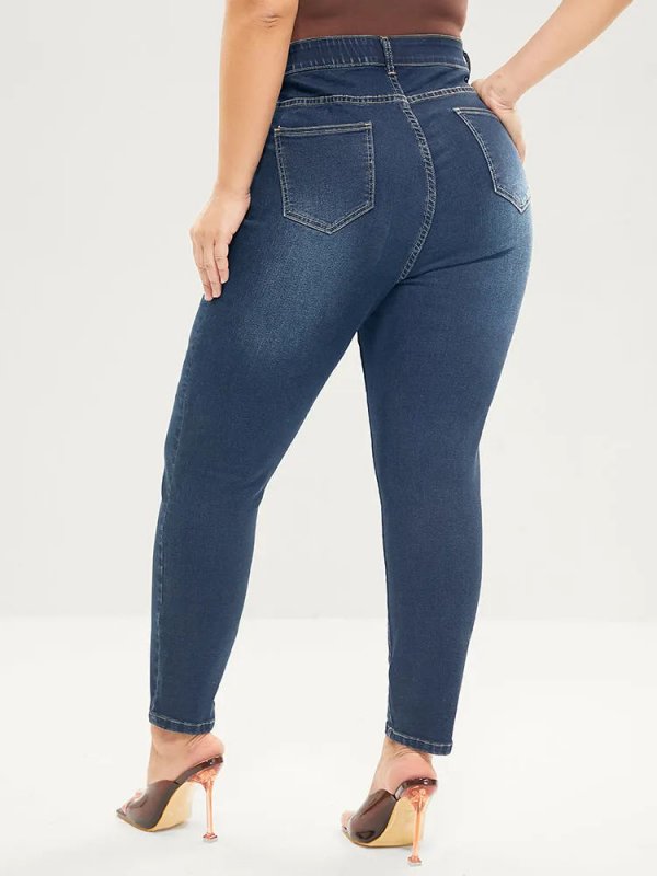 Skinny Very Stretchy High Rise Dark Wash Gap Proof Jeans
