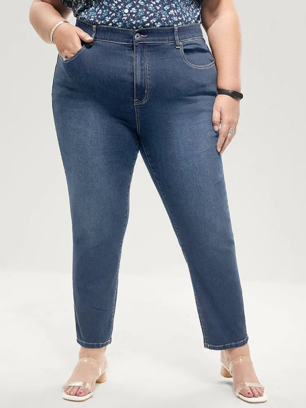Skinny Very Stretchy High Rise Dark Wash Gap Proof Jeans