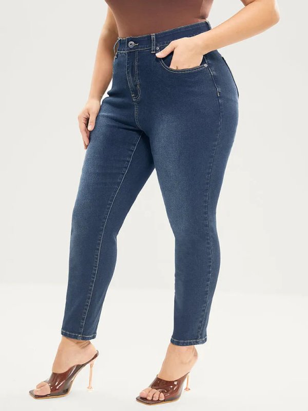 Skinny Very Stretchy High Rise Dark Wash Gap Proof Jeans
