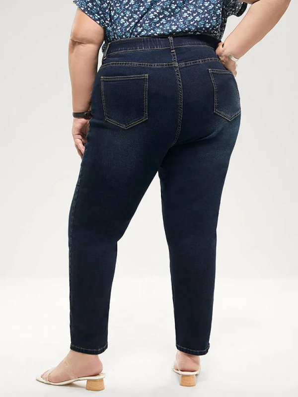 Skinny Very Stretchy High Rise Dark Wash Gap Proof Jeans