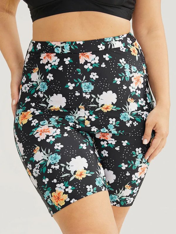 High Waist Pocket Side Swim Shorts