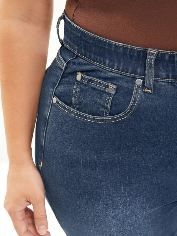 Skinny Very Stretchy High Rise Dark Wash Gap Proof Jeans