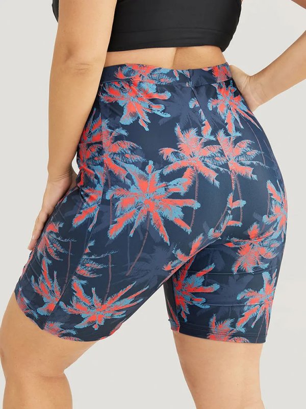 High Waist Pocket Side Swim Shorts