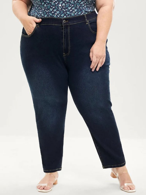 Skinny Very Stretchy High Rise Dark Wash Gap Proof Jeans